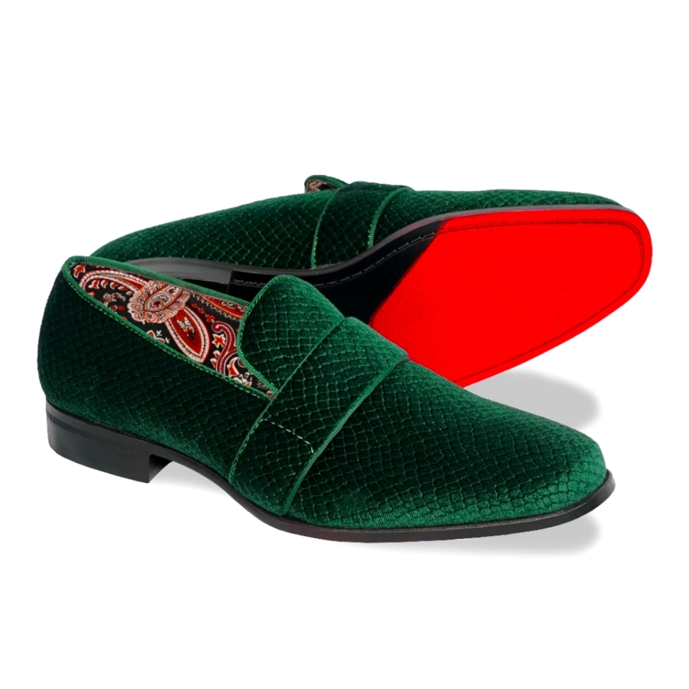 After Midnight Mens Suede Velvet Smoker's Tuxedo Loafer